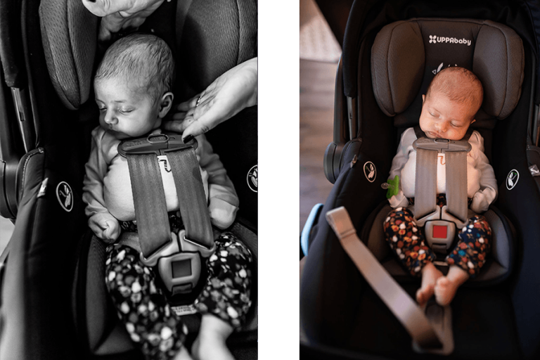 Sleeping Babies in Car Seats Taking Cara Babies